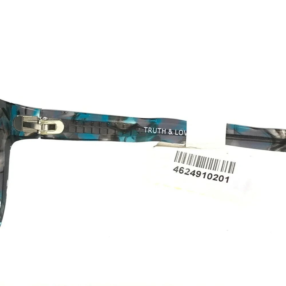 Truth & Love Eyeglasses Frames T&L 02 COL 60 Black Blue Tortoise Oval 51-17-135